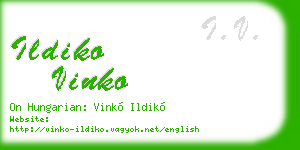 ildiko vinko business card